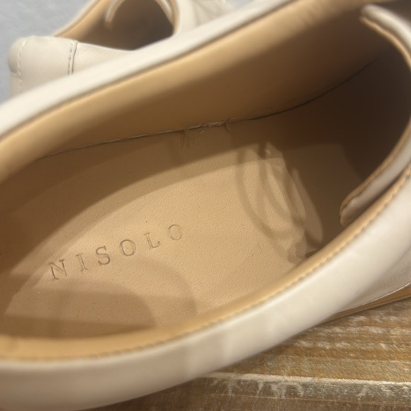 Nisolo Diego Low Top Leather Sneaker Bone Size 8.5 - Picture 6 of 9